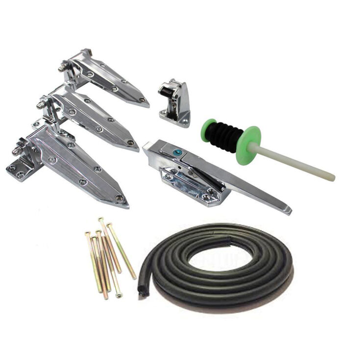 FREEZER /COOLROOM Door-KIT -LOCKABLE DH036 LATCH/3X 1460 HINGES/8M RUBBER SEAL/SAFETY BELL/FIXING SCREWS
