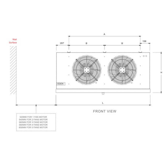 Medium Profile Unit Cooler for cold room - Image 2