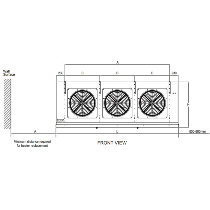 Heavy Duty Unit Cooler used in semi blast freezing rooms - Image 2