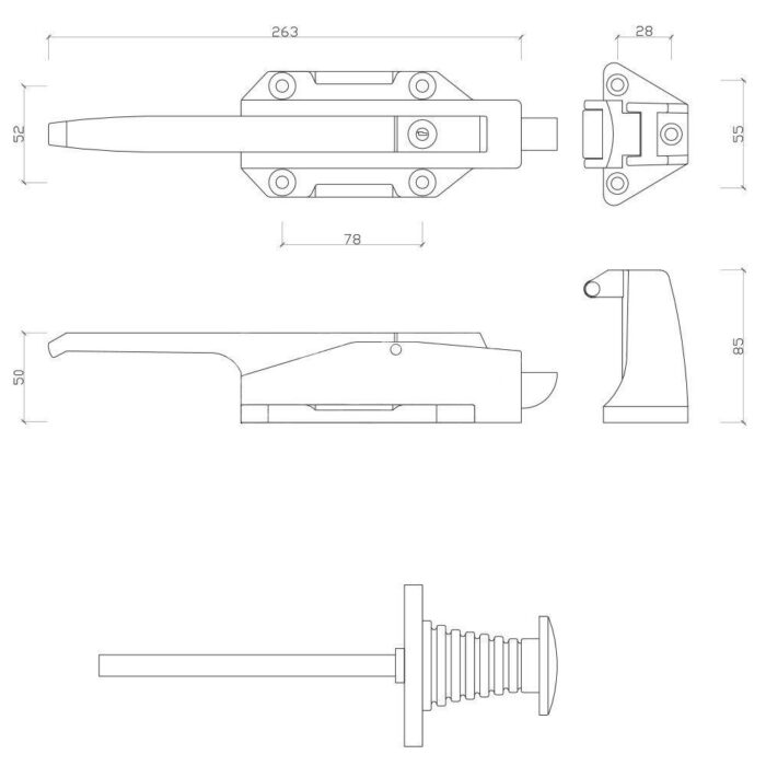 FREEZER /COOLROOM Door-KIT -LOCKABLE DH036 LATCH/3X 1460 HINGES/8M RUBBER SEAL/SAFETY BELL/FIXING SCREWS - Image 7