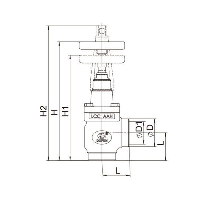Angle Type PN63 Stop Check  SCV-HA Valve - Image 3