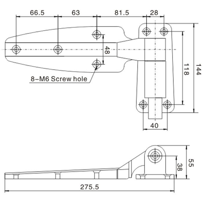 COMMERCIAL SELF-CLOSING CAM-RISE REVERSIBLE DOOR HINGE FLUSH-KZ-1230S - Image 6