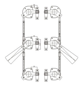 Three Linkage Pressing Type Door Lock kz-5000