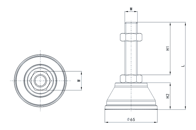 Adjustable-Foot Door Handle FT-65