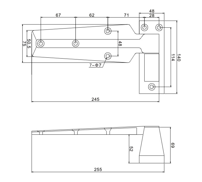 COLD STORAGE HINGE (LIFTING TYPE) Door Handle KZ-1355