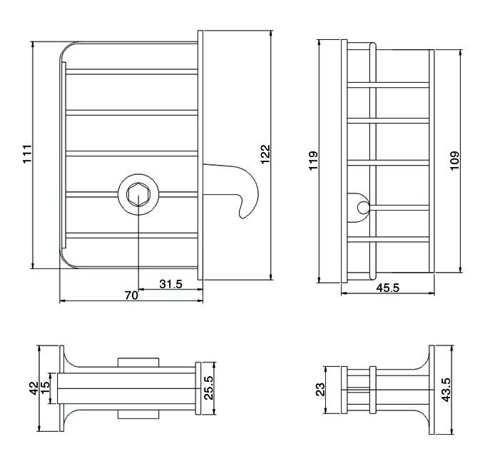 Panel Combiners Door Handle KZ-1502
