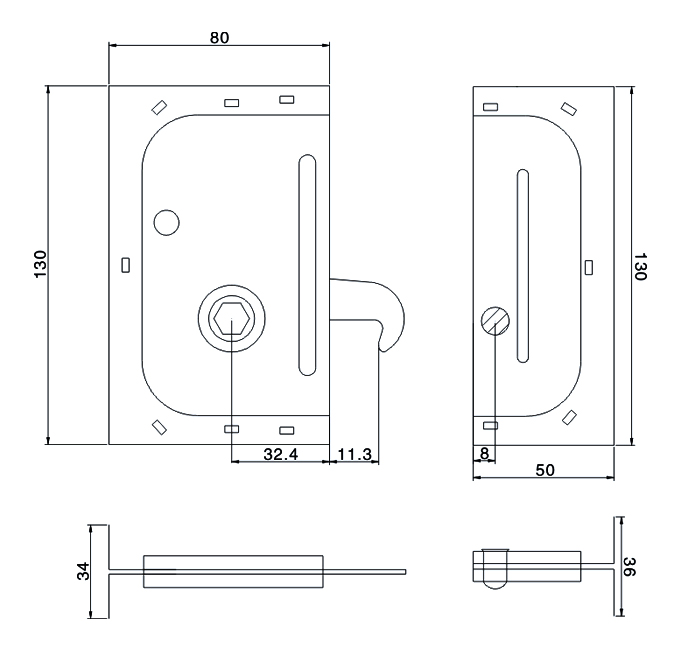 Panel Combiners Door Handle KZ-1503