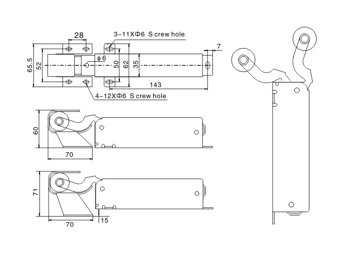 COLD STORAGE DOOR CLOSING REGRESSOR Door Handle KZ-2000