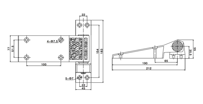 COLD STORAGE HINGE (LIFTING TYPE) Door Handle KZ-202