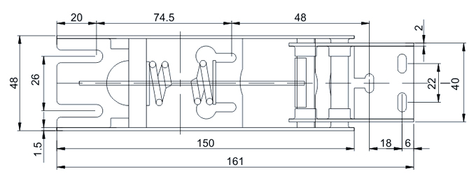 RERefrigerator Spring Hinges HINGE Door Handle KZ-650