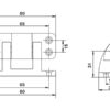 SIDE HINGE Door Handle KZ-7-107SS