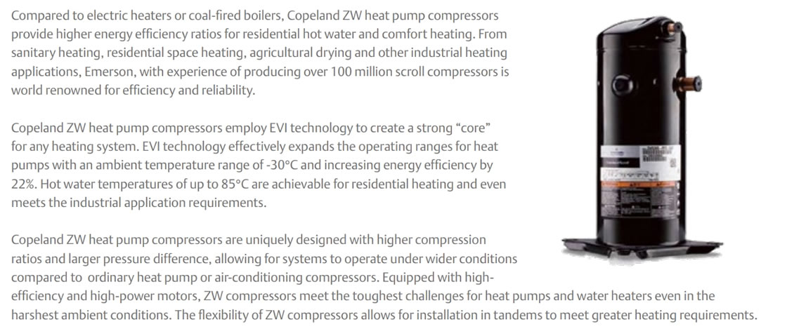 Copeland Scroll Compressor ZW Series