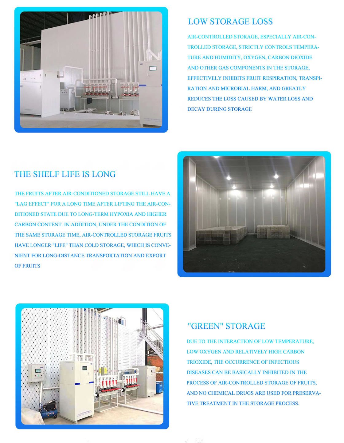 CONTROLLED ATMOSPHERE COLD ROOMS